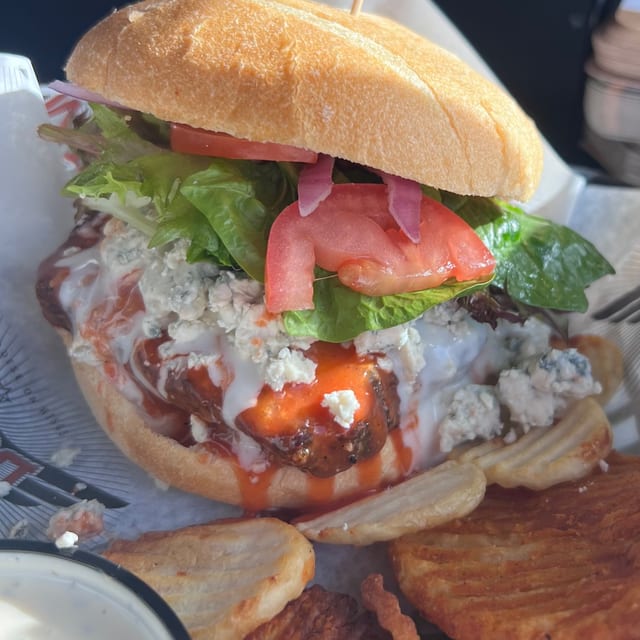 Buffalo Blue Burger.
